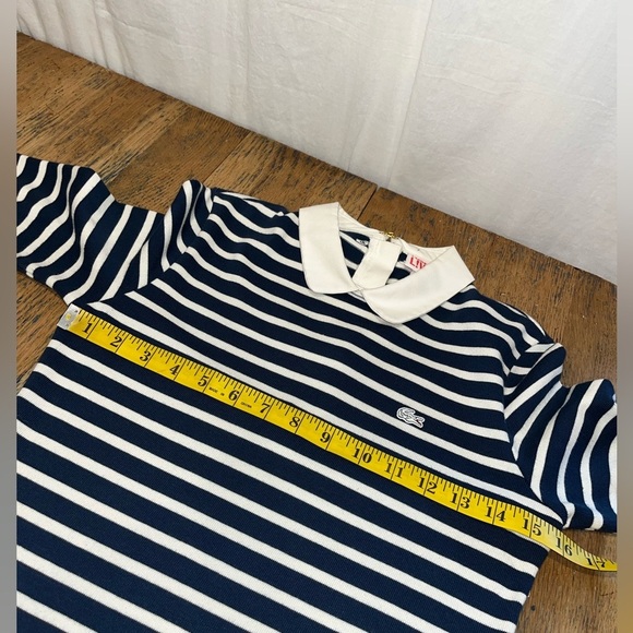 LACOSTE - Navy & White Striped Dress - Size S - Picture 2 of 10